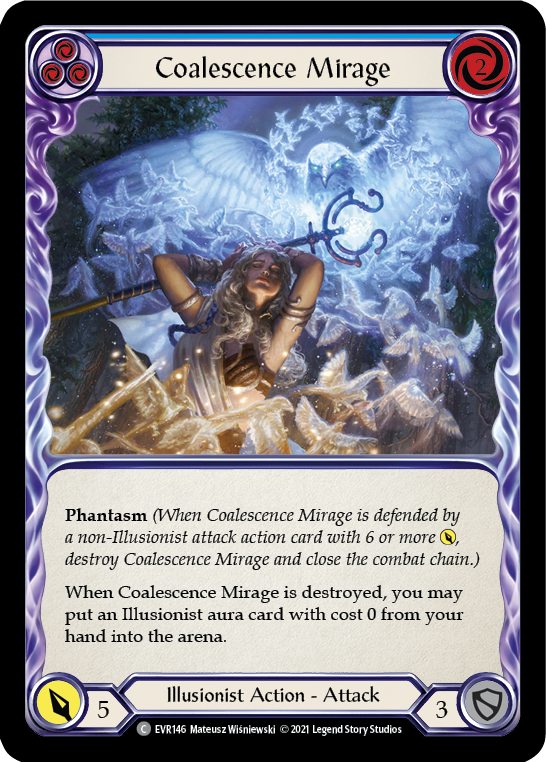 Coalescence Mirage (Blue) [EVR146] (Everfest)  1st Edition Rainbow Foil | Boutique FDB TCG