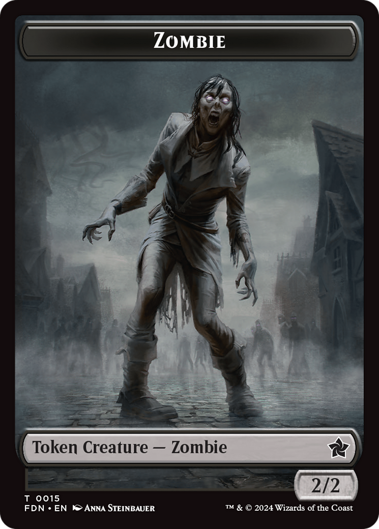 Rat (0014) // Zombie Double-Sided Token [Foundations Tokens] | Boutique FDB TCG