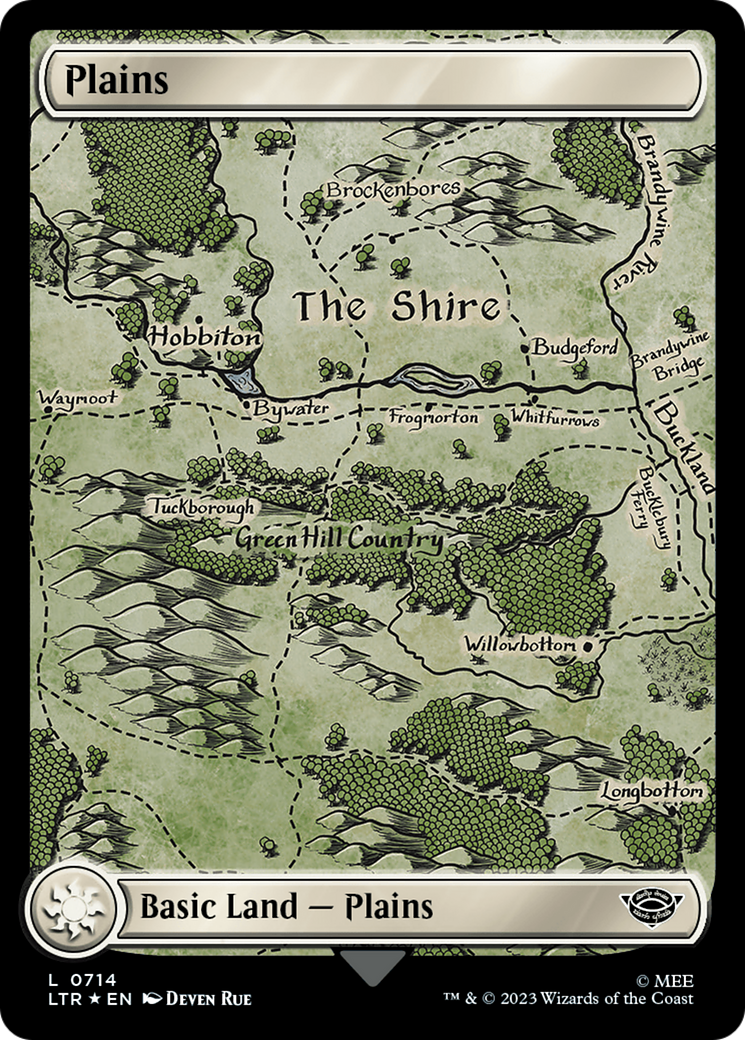 Plains (0714) (Surge Foil) [The Lord of the Rings: Tales of Middle-Earth] | Boutique FDB TCG