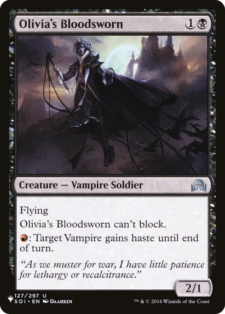 Olivia's Bloodsworn [The List] | Boutique FDB TCG