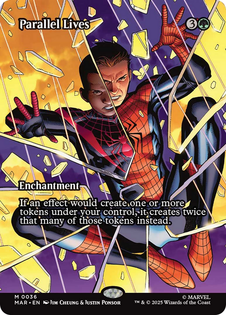 Parallel Lives (Borderless) [Marvel Universe: Eternal-Legal] | Boutique FDB TCG