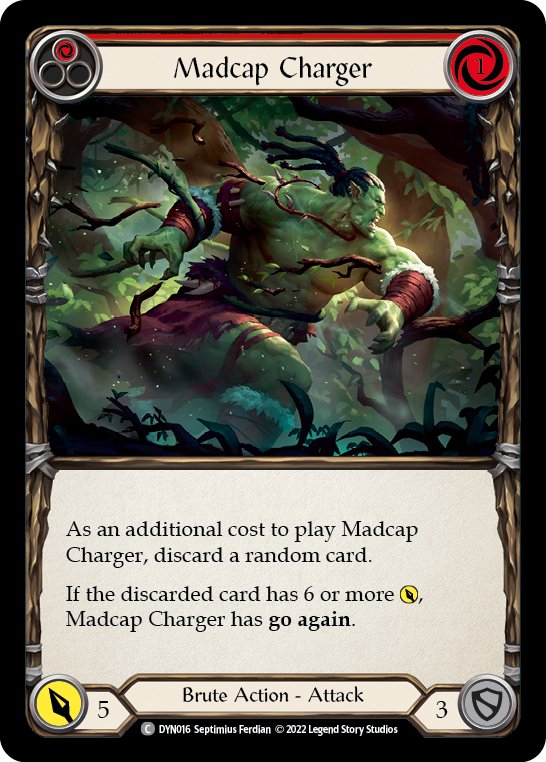 Madcap Charger (Red) [DYN016] (Dynasty)  Rainbow Foil | Boutique FDB TCG