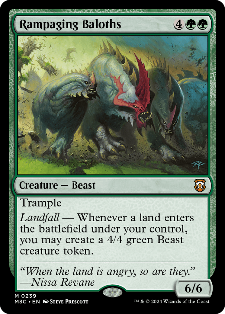 Rampaging Baloths (Ripple Foil) [Modern Horizons 3 Commander] | Boutique FDB TCG