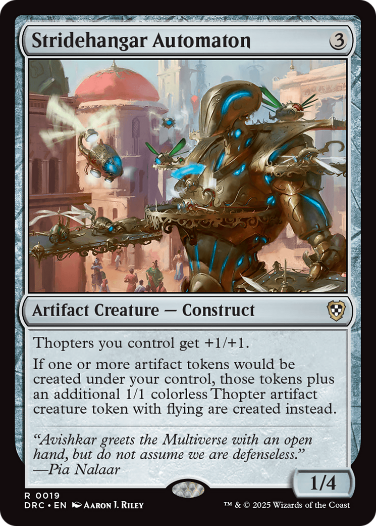 Stridehangar Automaton [Aetherdrift Commander] | Boutique FDB TCG