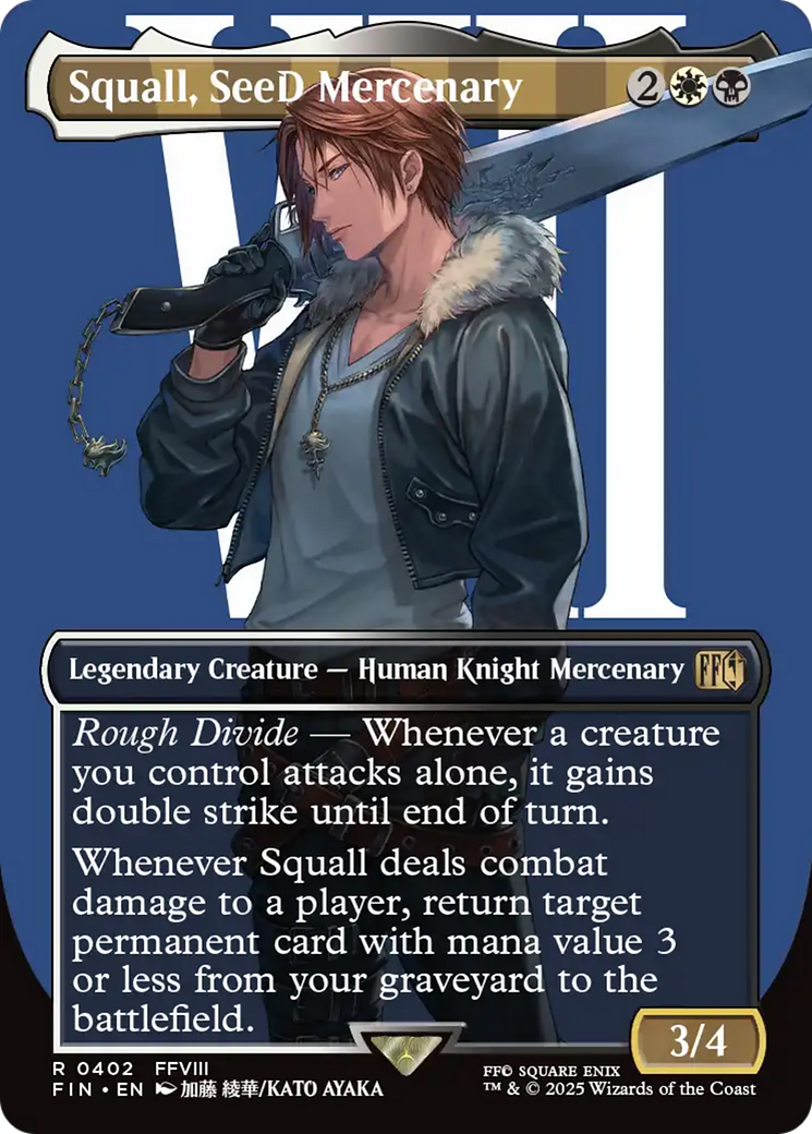 Squall, SeeD Mercenary (Borderless) [FINAL FANTASY] | Boutique FDB TCG
