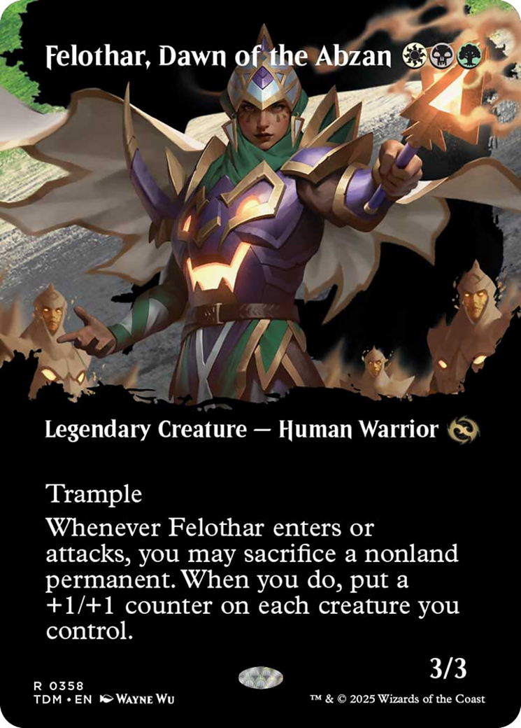 Felothar, Dawn of the Abzan (Borderless) [Tarkir: Dragonstorm] | Boutique FDB TCG