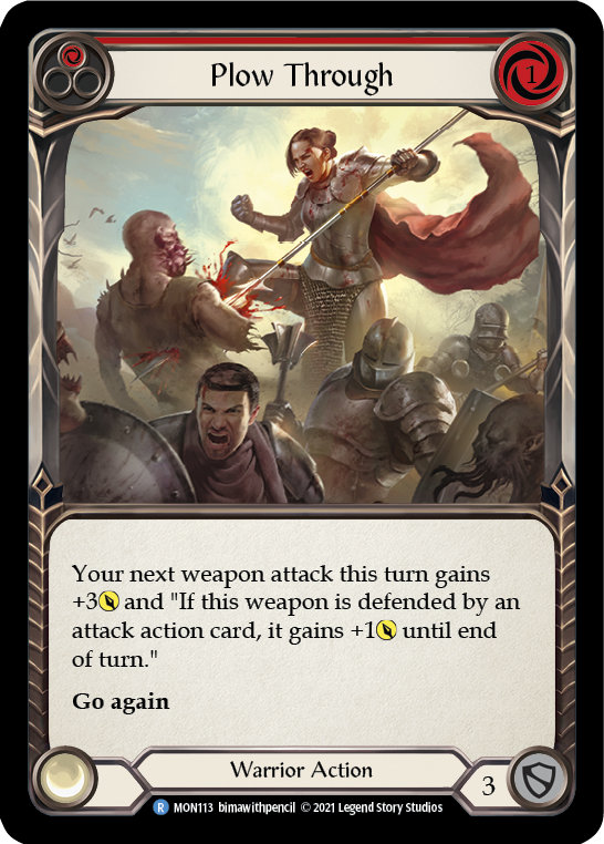 Plow Through (Red) [MON113] (Monarch)  1st Edition Normal | Boutique FDB TCG