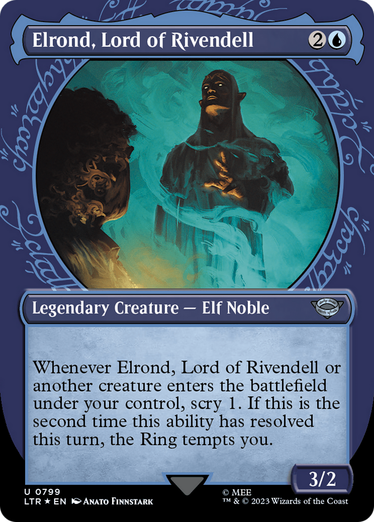 Elrond, Lord of Rivendell (Showcase) (Surge Foil) [The Lord of the Rings: Tales of Middle-Earth] | Boutique FDB TCG