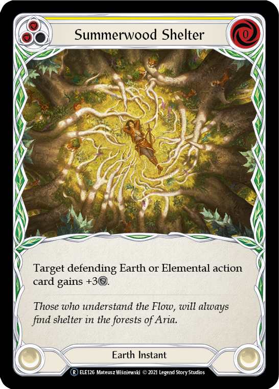 Summerwood Shelter (Yellow) [U-ELE126] (Tales of Aria Unlimited)  Unlimited Rainbow Foil | Boutique FDB TCG