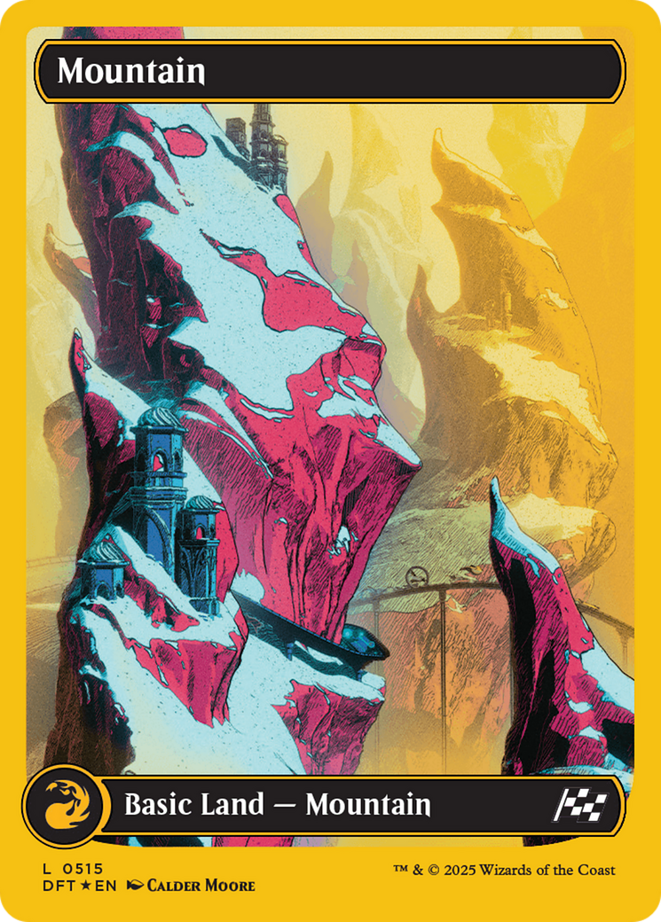 Mountain (0515) (First-Place Foil) [Aetherdrift] | Boutique FDB TCG