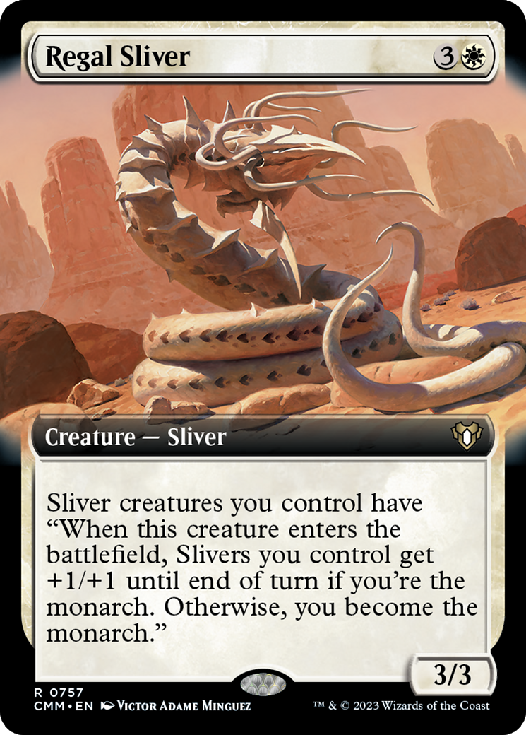 Regal Sliver (Extended Art) [Commander Masters] | Boutique FDB TCG