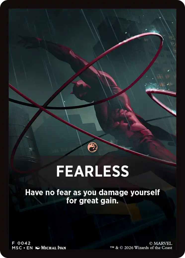 Fearless Theme Card [Marvel Super Heroes Commander] | Boutique FDB TCG