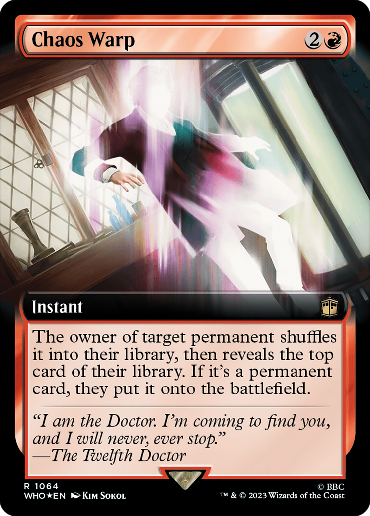 Chaos Warp (Extended Art) (Surge Foil) [Doctor Who] | Boutique FDB TCG