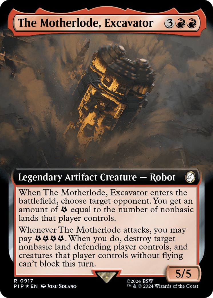 The Motherlode, Excavator (Extended Art) (Surge Foil) [Fallout] | Boutique FDB TCG