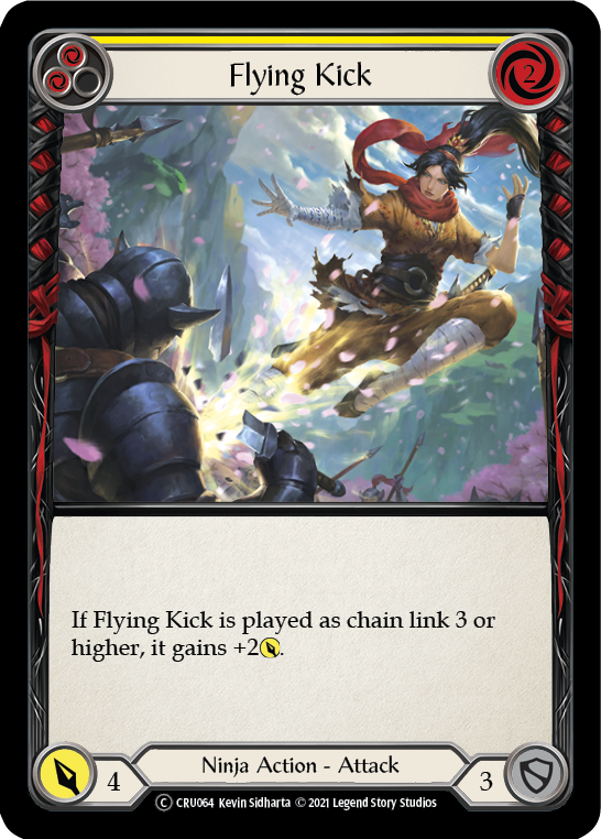 Flying Kick (Yellow) [U-CRU064] (Crucible of War Unlimited)  Unlimited Normal | Boutique FDB TCG