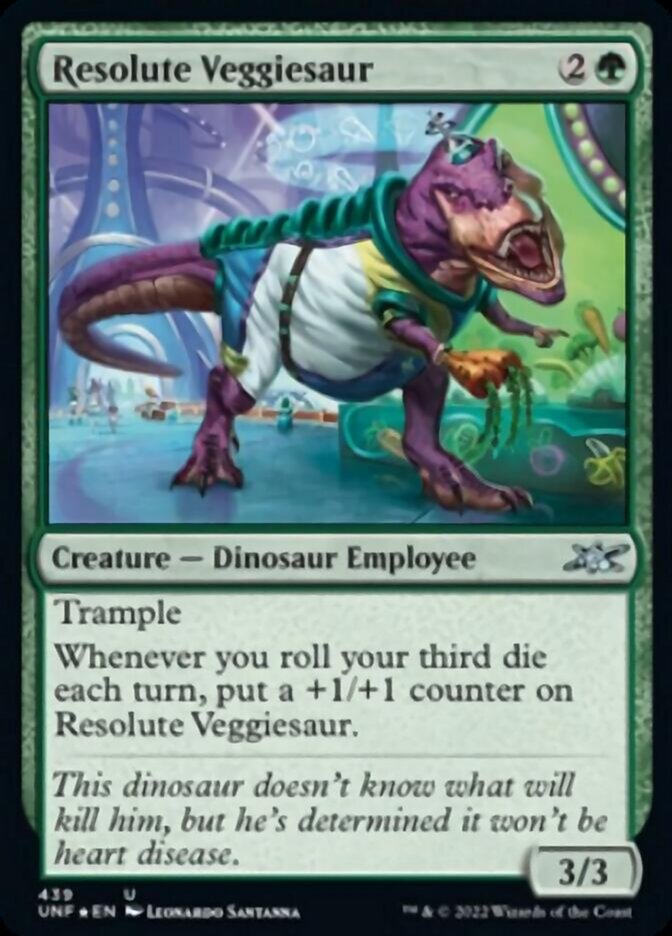 Resolute Veggiesaur (Galaxy Foil) [Unfinity] | Boutique FDB TCG