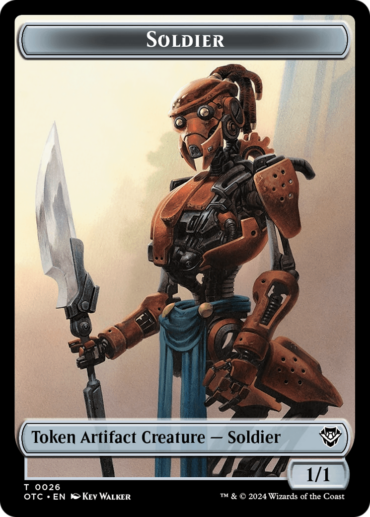 Drake // Soldier (0026) Double-Sided Token [Outlaws of Thunder Junction Commander Tokens] | Boutique FDB TCG