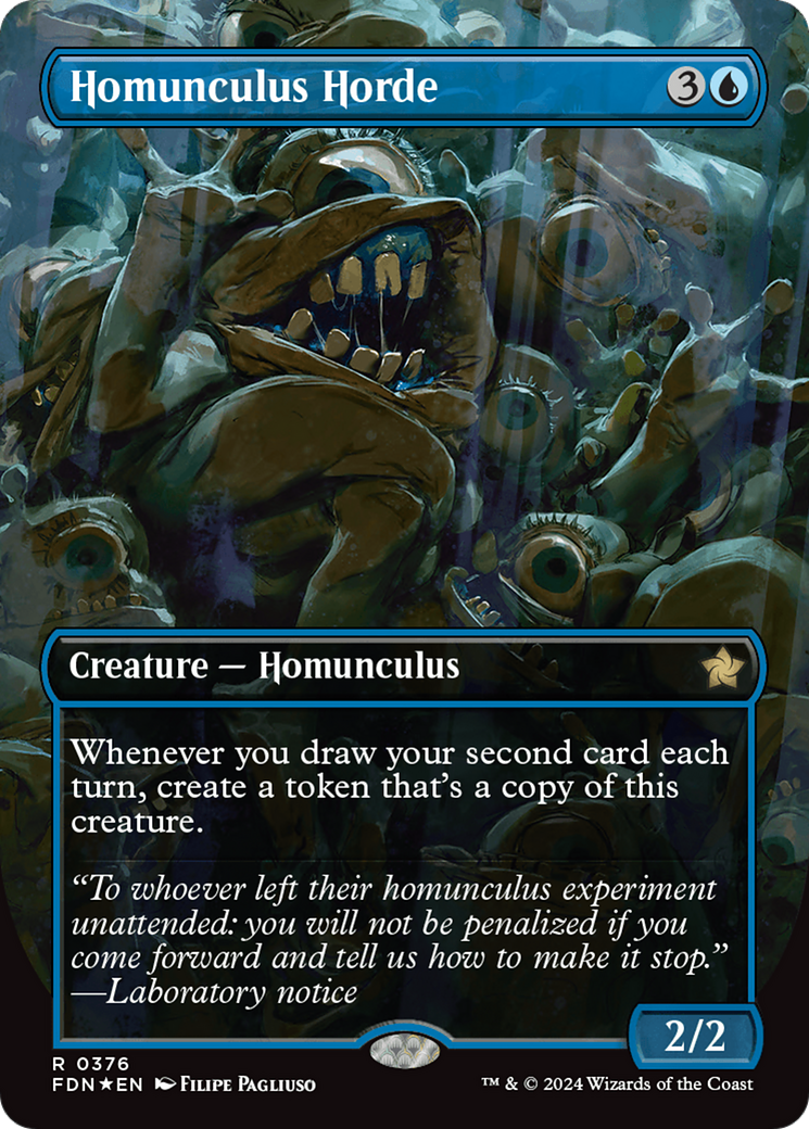 Homunculus Horde (Borderless) (Mana Foil) [Foundations] | Boutique FDB TCG