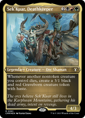 Sek'Kuar, Deathkeeper (Foil Etched) [Commander Masters] | Boutique FDB TCG