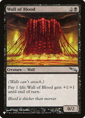 Wall of Blood [The List] | Boutique FDB TCG