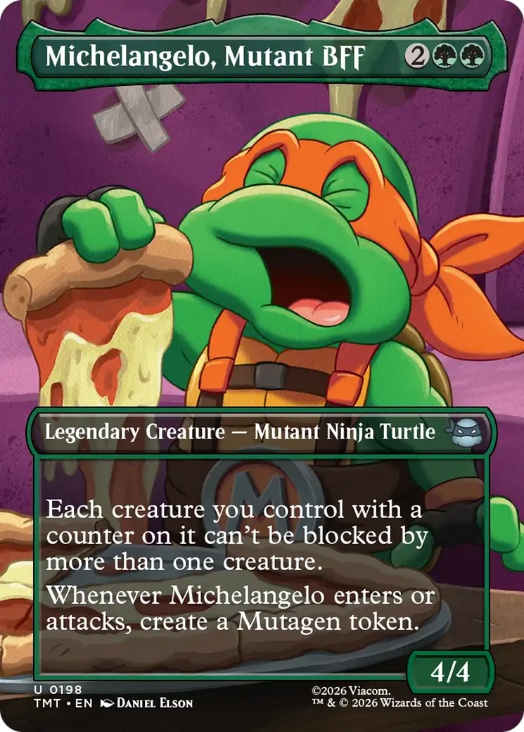 Michelangelo, Mutant BFF (Borderless) [Teenage Mutant Ninja Turtles] | Boutique FDB TCG