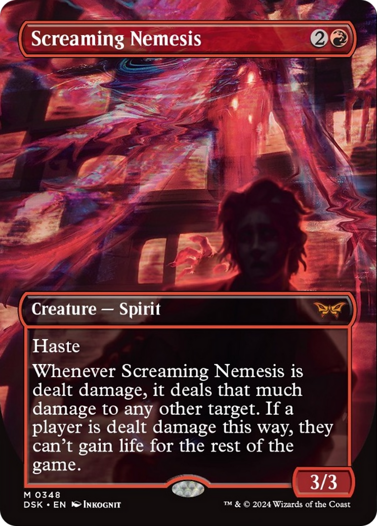 Screaming Nemesis (Borderless) [Duskmourn: House of Horror] | Boutique FDB TCG