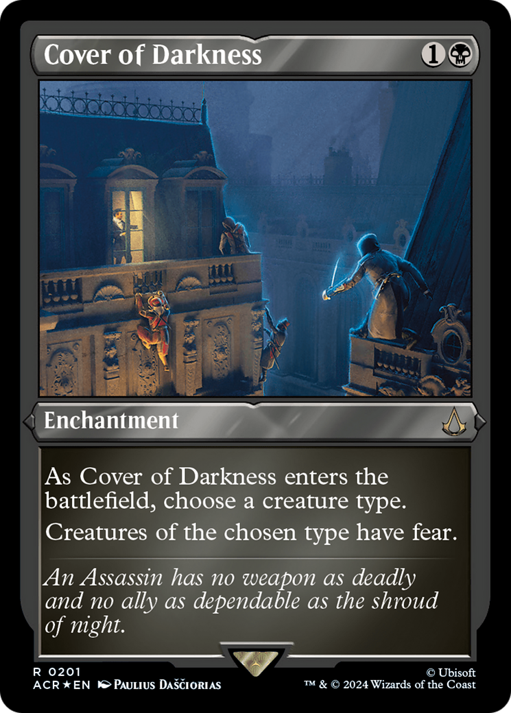 Cover of Darkness (Foil Etched) [Assassin's Creed] | Boutique FDB TCG