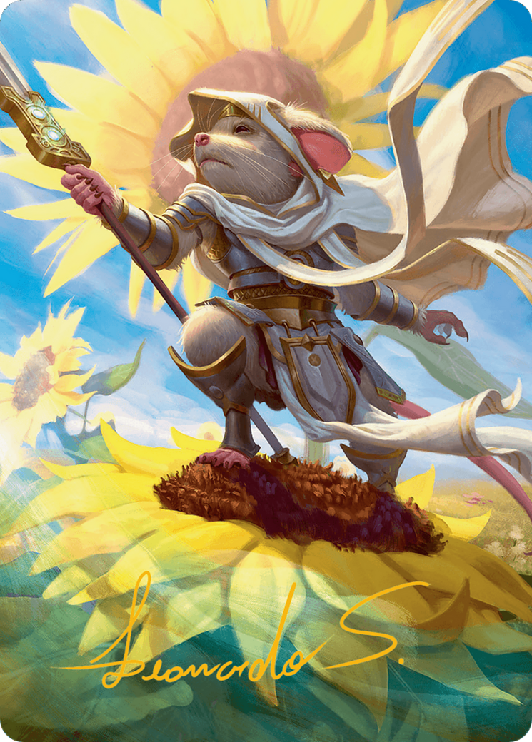 Elspeth, Sun's Champion Art Card (Gold-Stamped Signature) [Bloomburrow Art Series] | Boutique FDB TCG