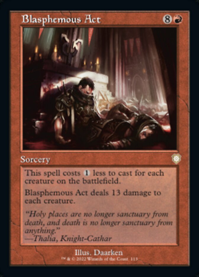 Blasphemous Act (Retro) [The Brothers' War Commander] | Boutique FDB TCG