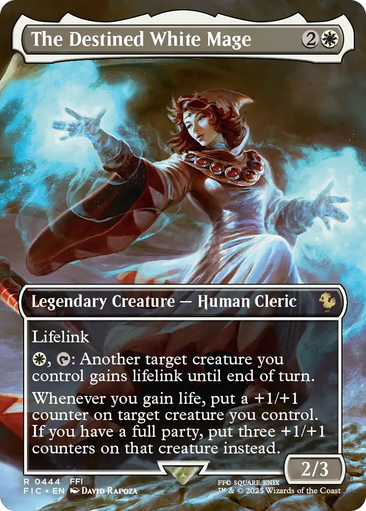 The Destined White Mage (Borderless) [FINAL FANTASY Commander] | Boutique FDB TCG