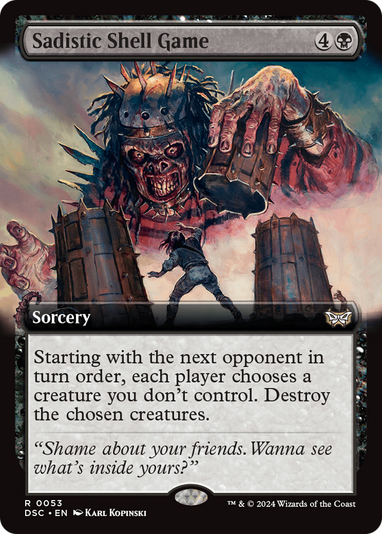 Sadistic Shell Game (Extended Art) [Duskmourn: House of Horror Commander] | Boutique FDB TCG