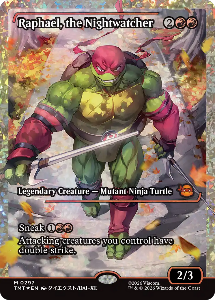 Raphael, the Nightwatcher (Showcase) (Fracture Foil) [Teenage Mutant Ninja Turtles] | Boutique FDB TCG