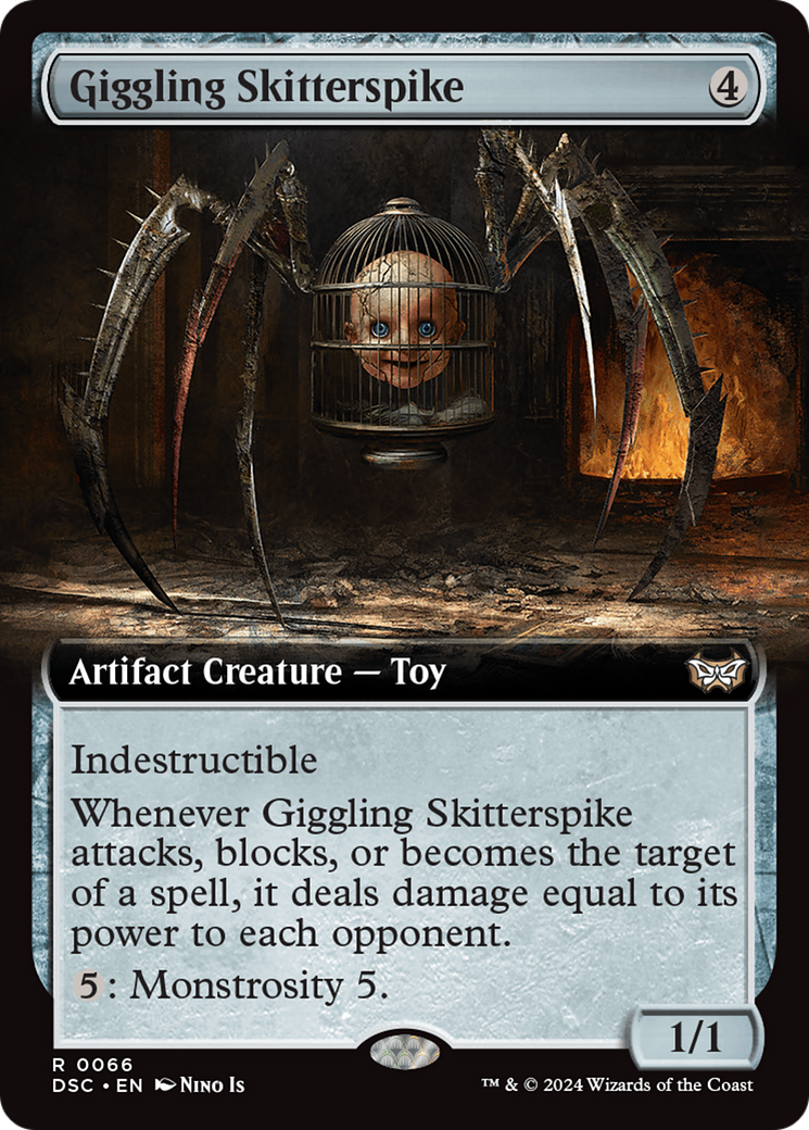 Giggling Skitterspike (Extended Art) [Duskmourn: House of Horror Commander] | Boutique FDB TCG