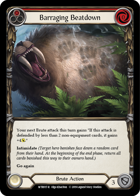 Barraging Beatdown (Red) [WTR017-R] (Welcome to Rathe)  Alpha Print Normal | Boutique FDB TCG