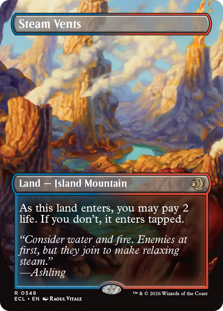 Steam Vents (Borderless) [Lorwyn Eclipsed] | Boutique FDB TCG