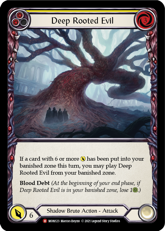 Deep Rooted Evil [MON123-RF] (Monarch)  1st Edition Rainbow Foil | Boutique FDB TCG