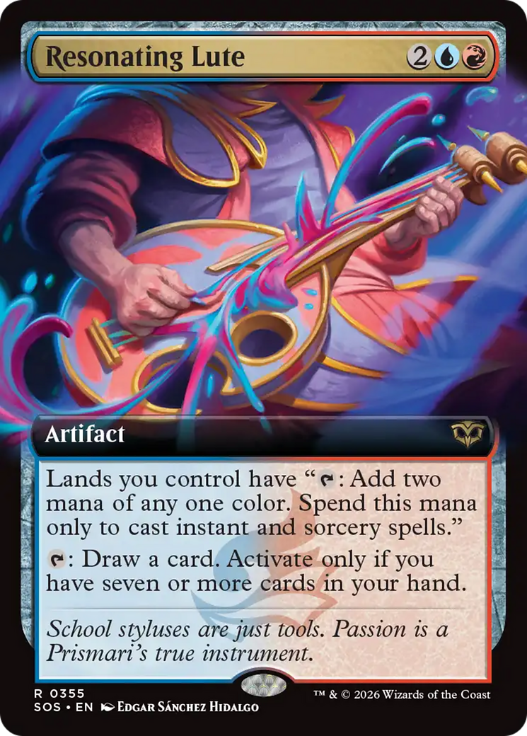 Resonating Lute (Extended Art) [Secrets of Strixhaven] | Boutique FDB TCG