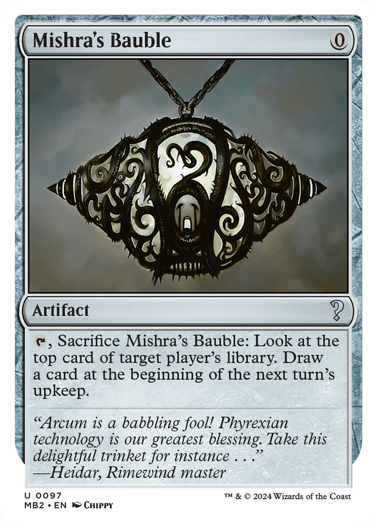 Mishra's Bauble (White Border) [Mystery Booster 2] | Boutique FDB TCG