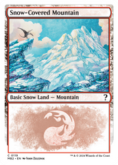 Snow-Covered Mountain (White Border) [Mystery Booster 2] | Boutique FDB TCG