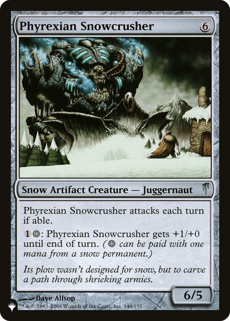 Phyrexian Snowcrusher [The List] | Boutique FDB TCG