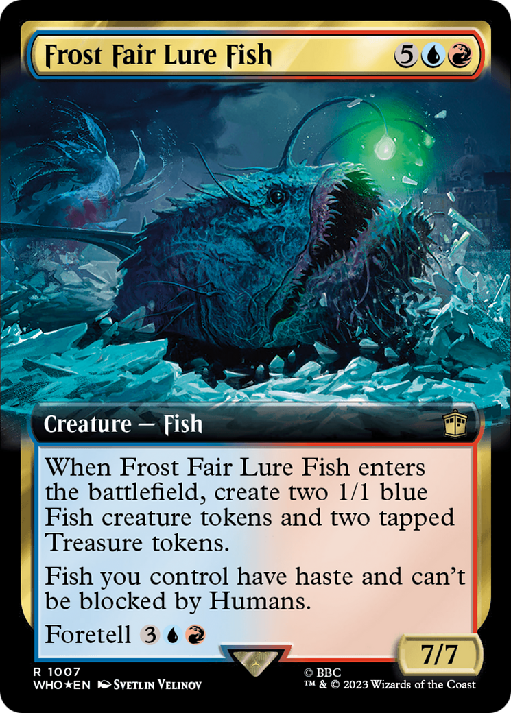 Frost Fair Lure Fish (Extended Art) (Surge Foil) [Doctor Who] | Boutique FDB TCG