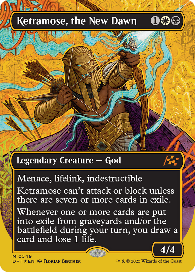 Ketramose, the New Dawn (Borderless) (First-Place Foil) [Aetherdrift] | Boutique FDB TCG