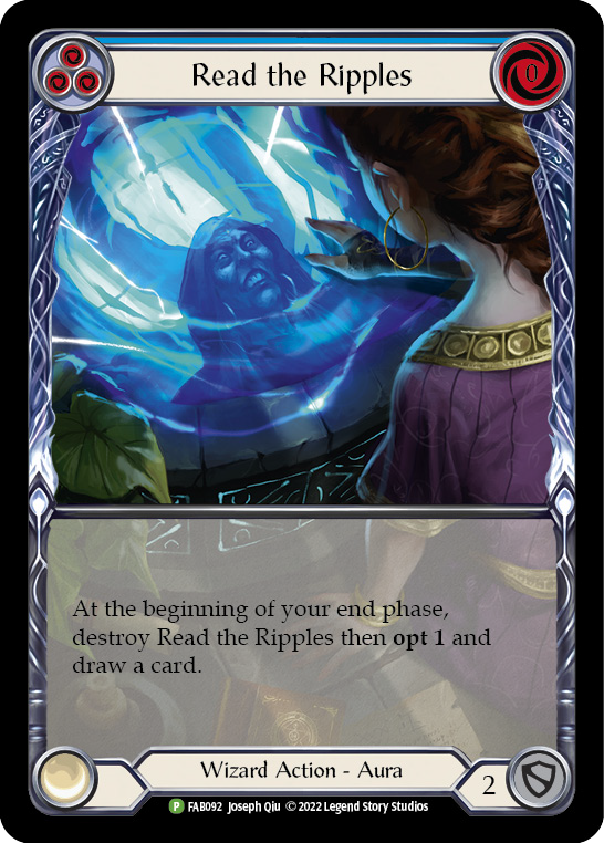 Read the Ripples (Blue) [FAB092] (Promo)  Rainbow Foil | Boutique FDB TCG