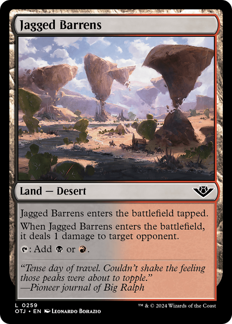 Jagged Barrens [Outlaws of Thunder Junction] | Boutique FDB TCG