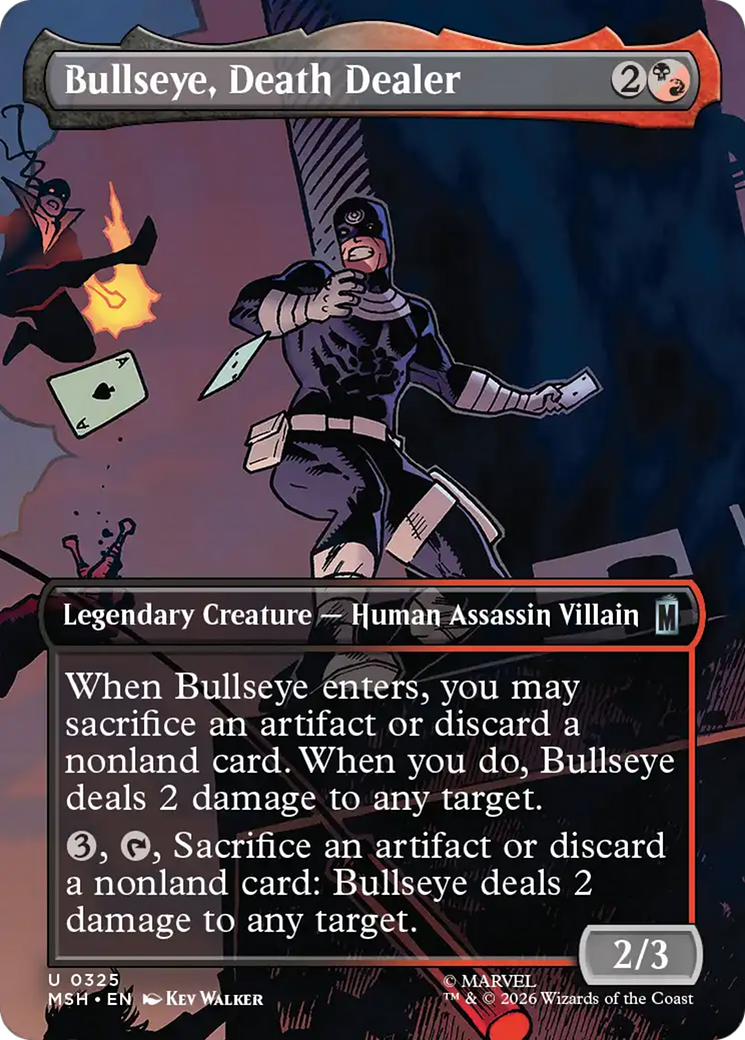 Bullseye, Death Dealer (Borderless) [Marvel Super Heroes] | Boutique FDB TCG