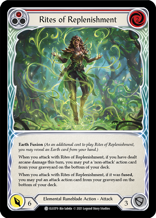Rites of Replenishment (Red) [ELE079] (Tales of Aria)  1st Edition Rainbow Foil | Boutique FDB TCG