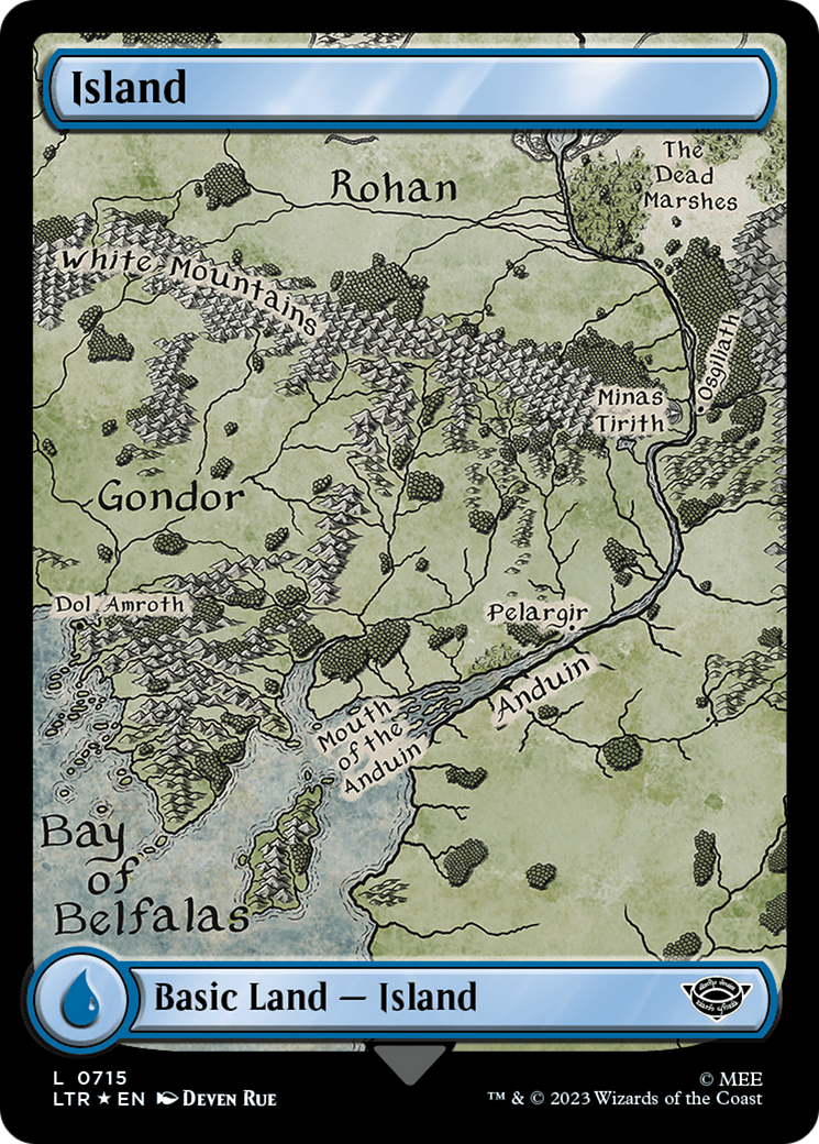 Island (0715) (Surge Foil) [The Lord of the Rings: Tales of Middle-Earth] | Boutique FDB TCG