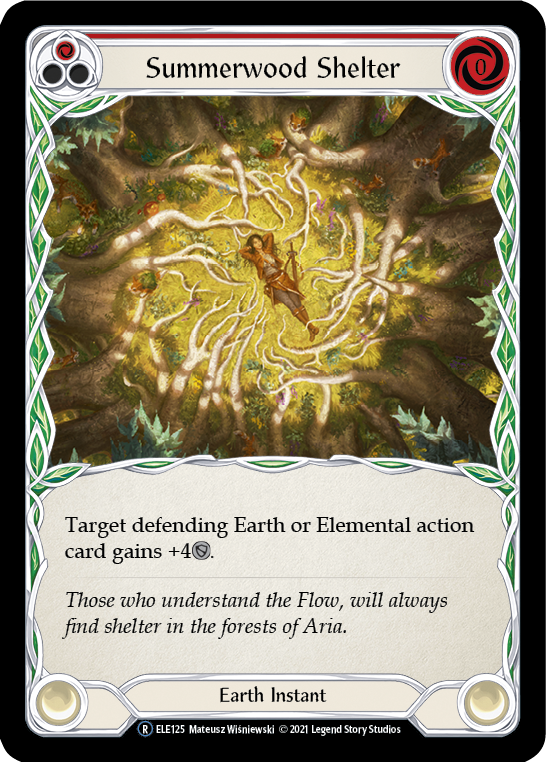 Summerwood Shelter (Red) [U-ELE125] (Tales of Aria Unlimited)  Unlimited Normal | Boutique FDB TCG