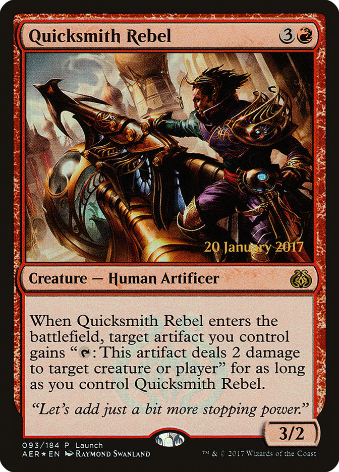 Quicksmith Rebel (Launch) [Aether Revolt Promos] | Boutique FDB TCG