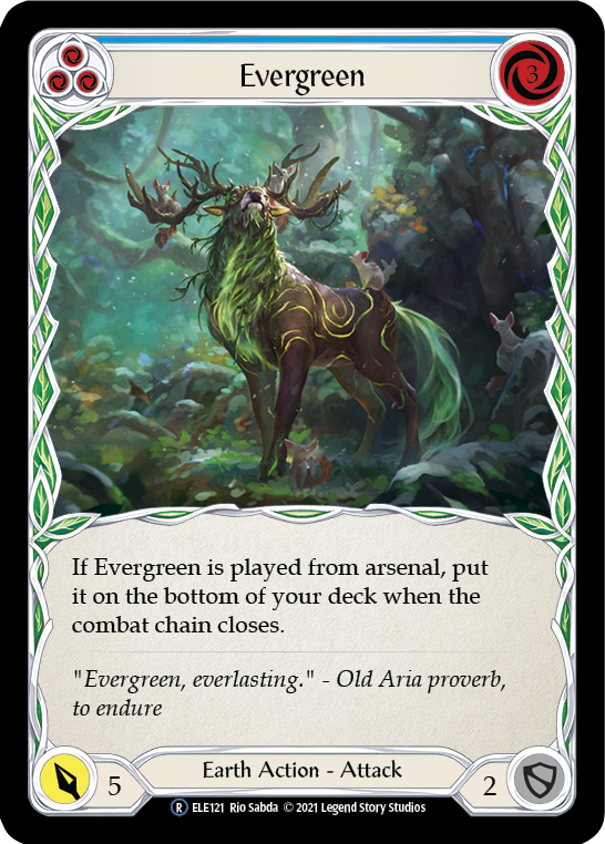 Evergreen (Blue) [U-ELE121] (Tales of Aria Unlimited)  Unlimited Normal | Boutique FDB TCG